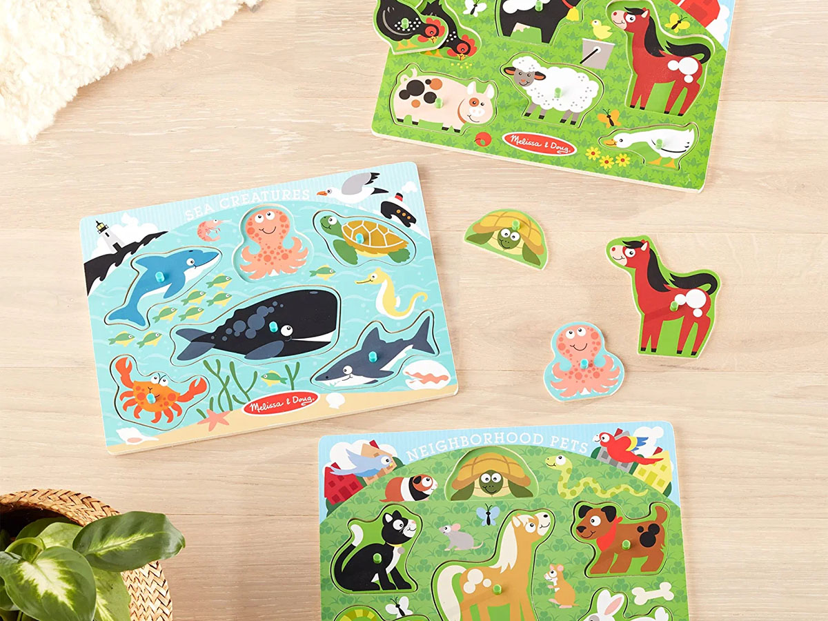 Melissa & Doug Wooden Animal Puzzles 3-Piece Set Just $15.99 on Amazon ...