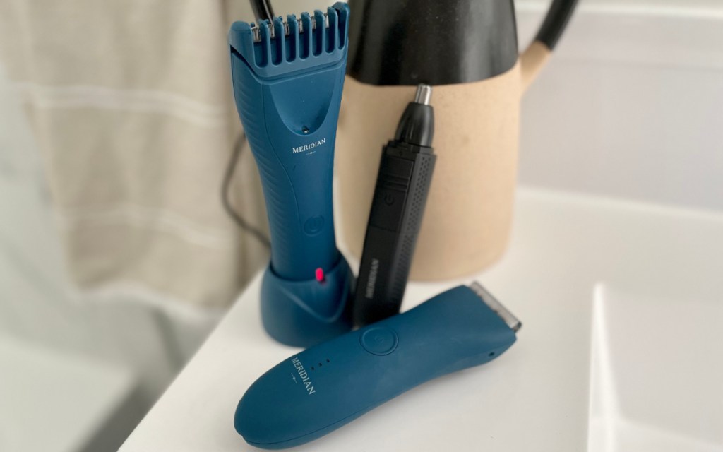 meridian trimmer, plus, and nose trimmer near sink