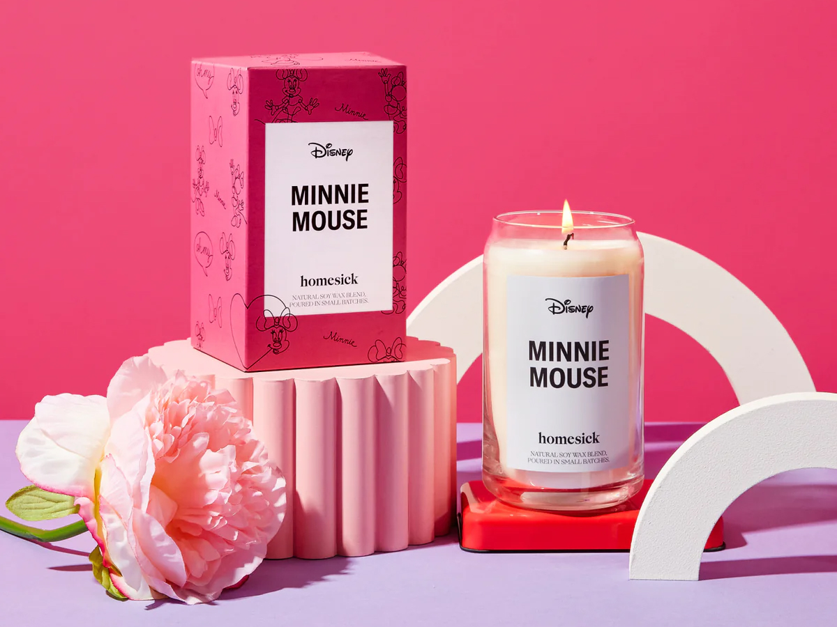 minnie mouse candles on display