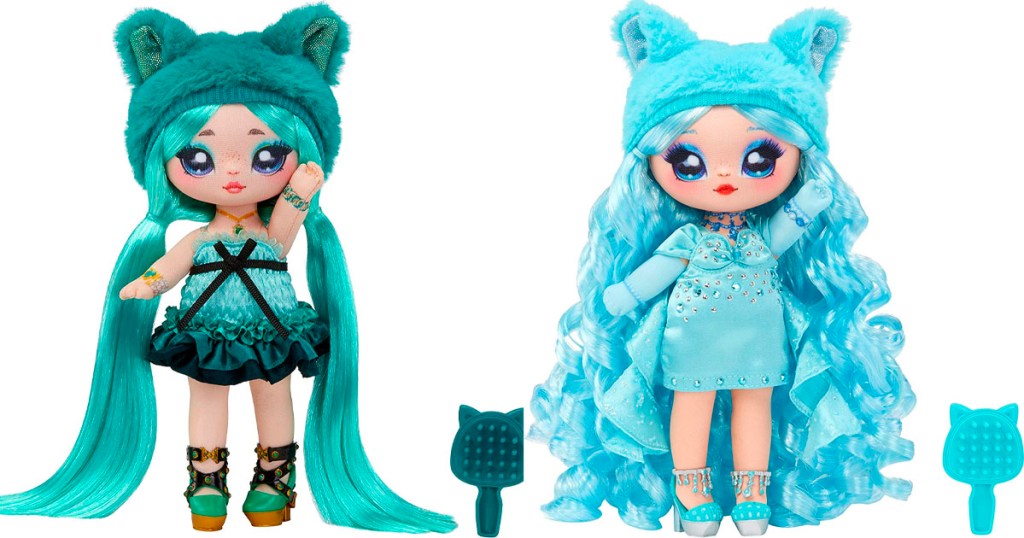 teal and blue na surprise dolls 