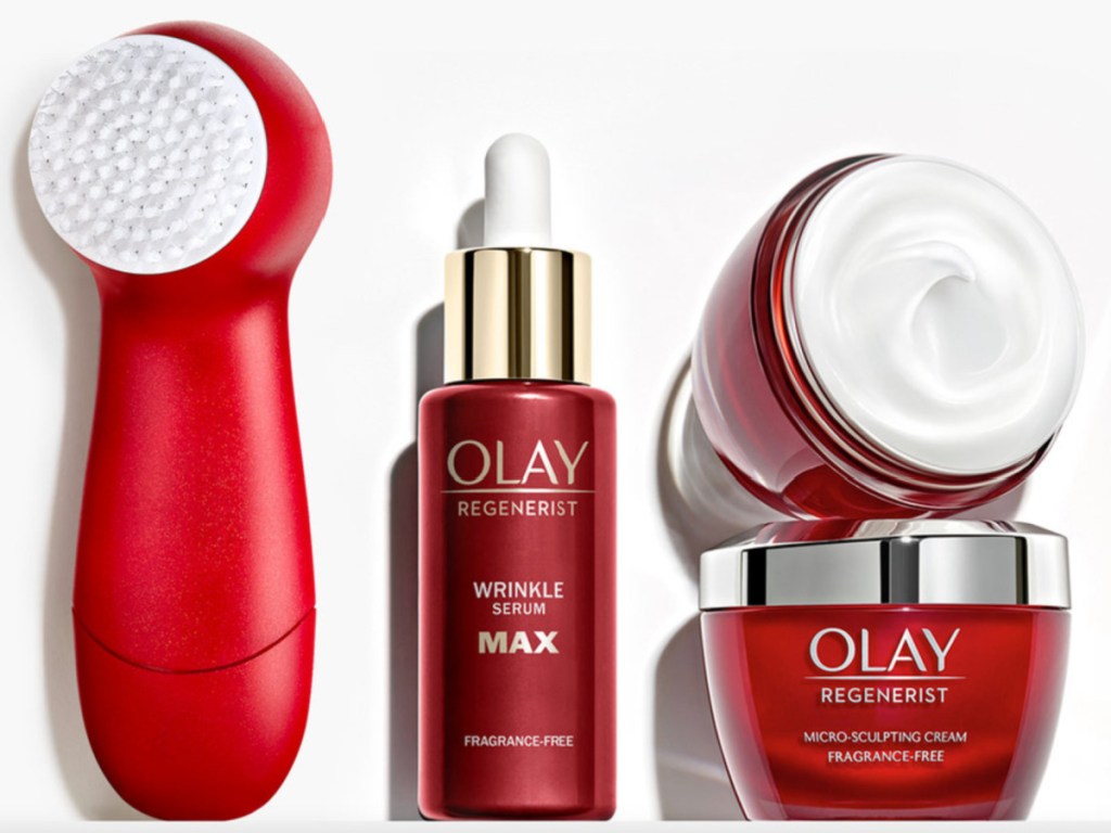 olay products and cleansing device