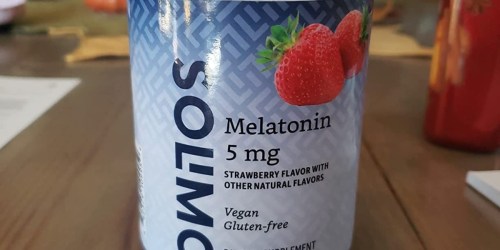 Solimo Melatonin Gummies 120-Count Bottle Just $5 Shipped on Amazon | Vegan & Gluten-Free