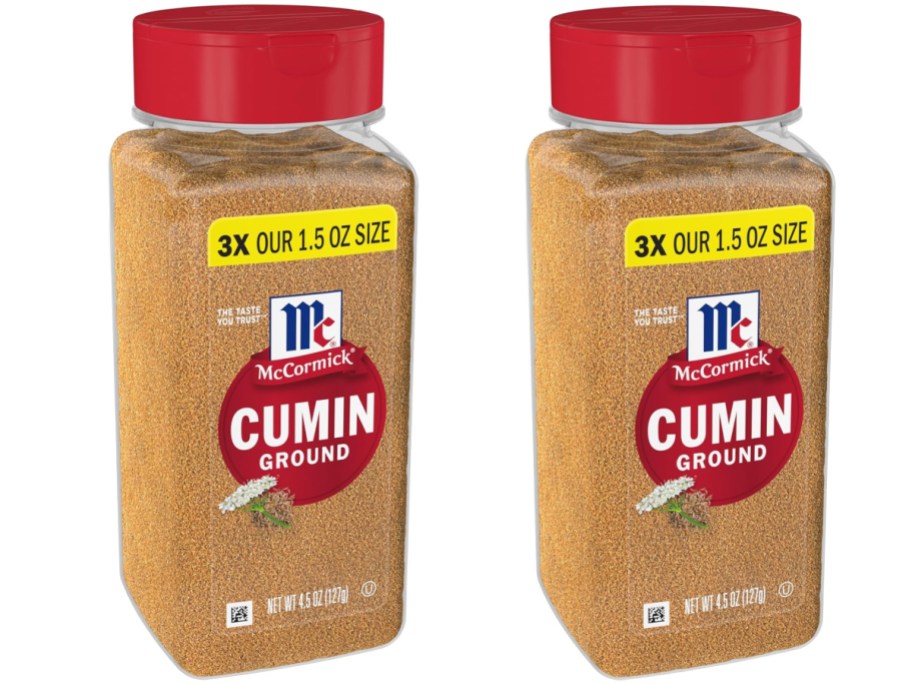 stock image of two McCormick Ground Cumin 4.5oz Bottle