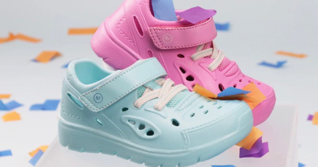 blue and pink oceano stride rite shoes