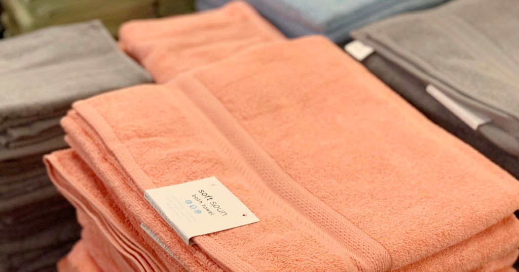 coral sunham bath towel 