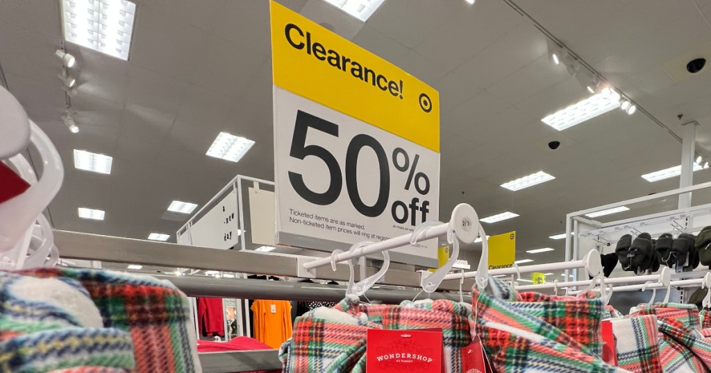 50% off clearance sign at Target