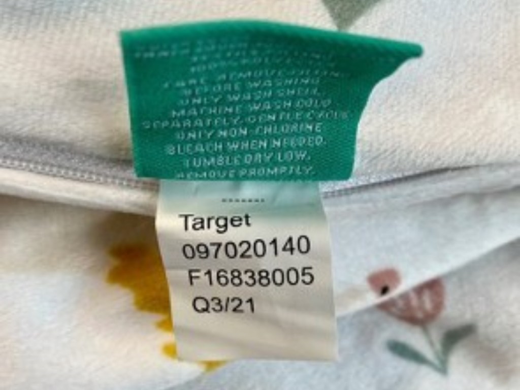 Target pillowfort tag