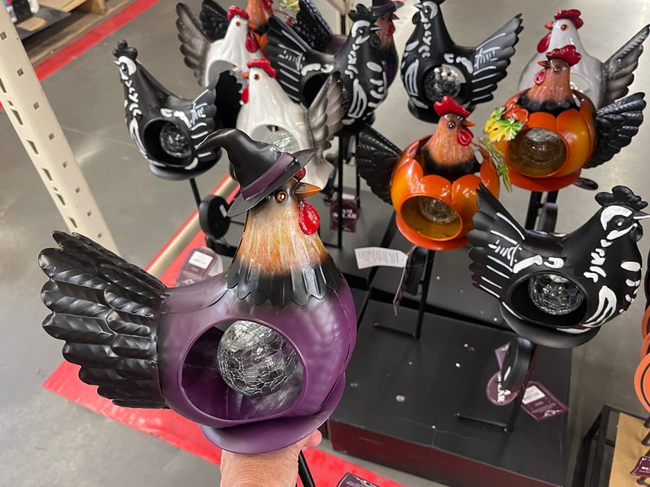 solar halloween chicken stakes 