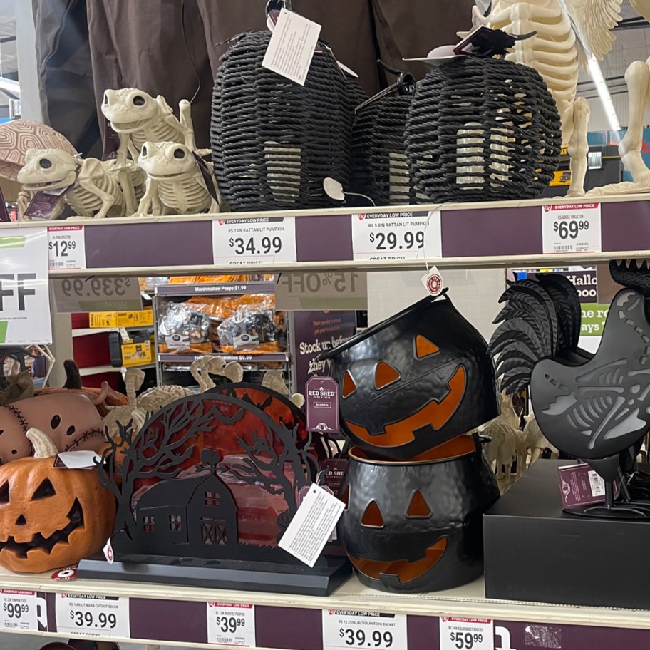 rattan pumpkin, decor and lantern