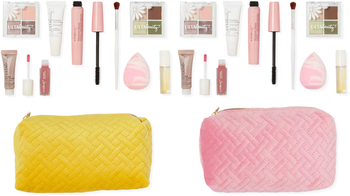two ulta beauty bags with makeup