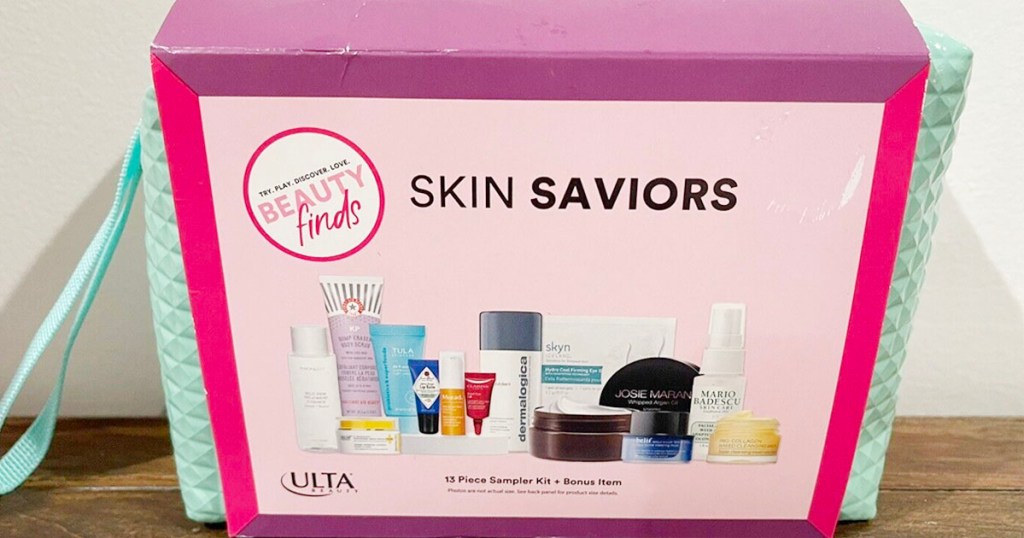 ulta beauty skin saviors kit on table