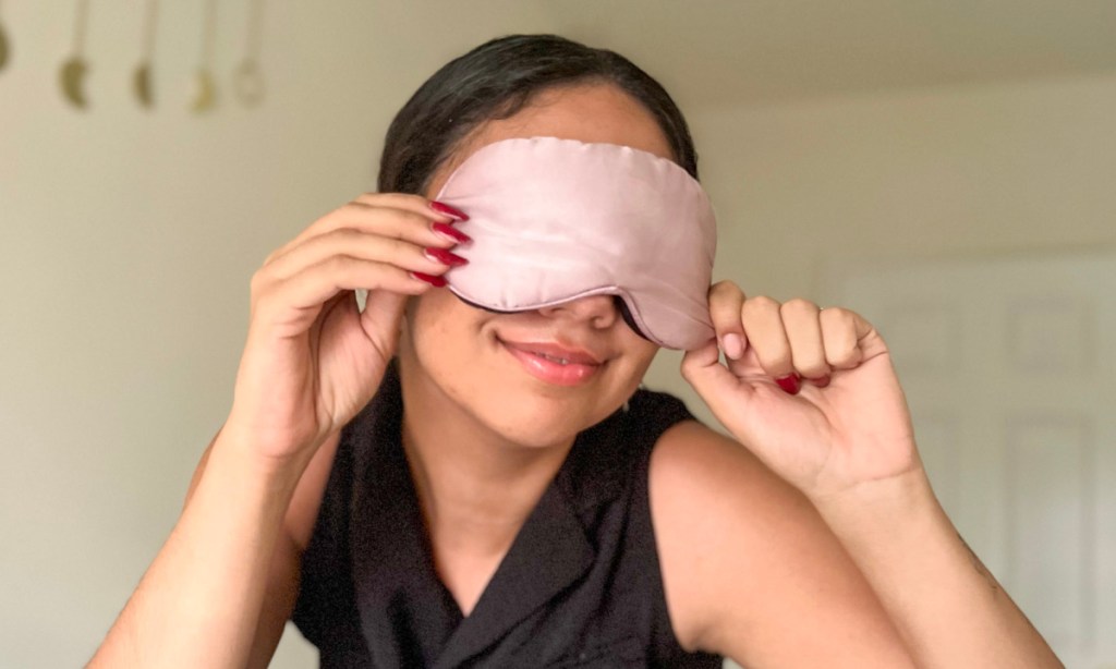 woman with sleeping mask