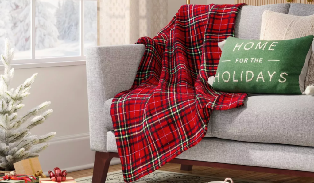 workday holiday throw blanket
