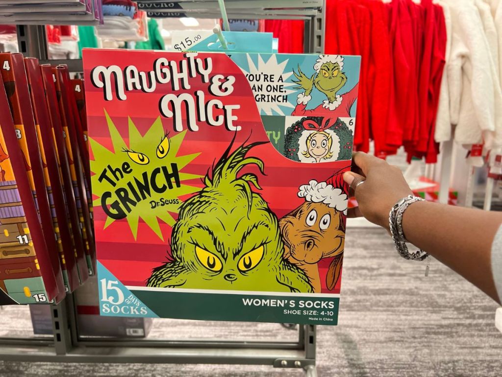 Women's Dr. Seuss' The Grinch 15 Days of Socks Advent Calendar at Target