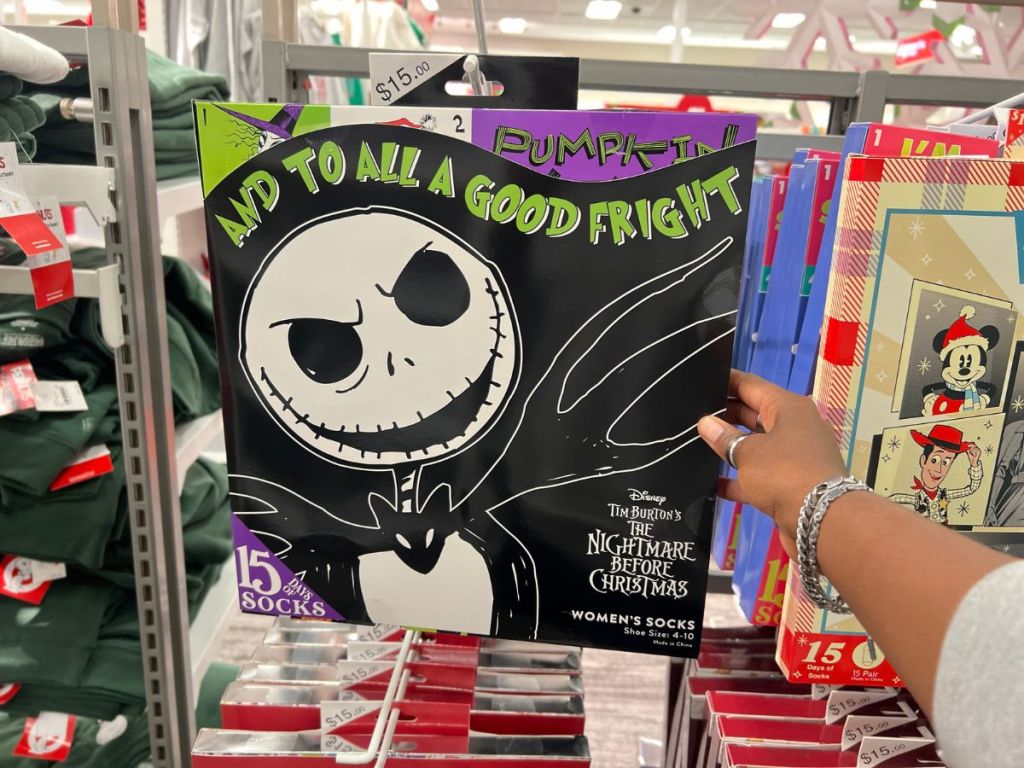 Women's The Nightmare Before Christmas 15 Days of Socks Advent Calendar at Target