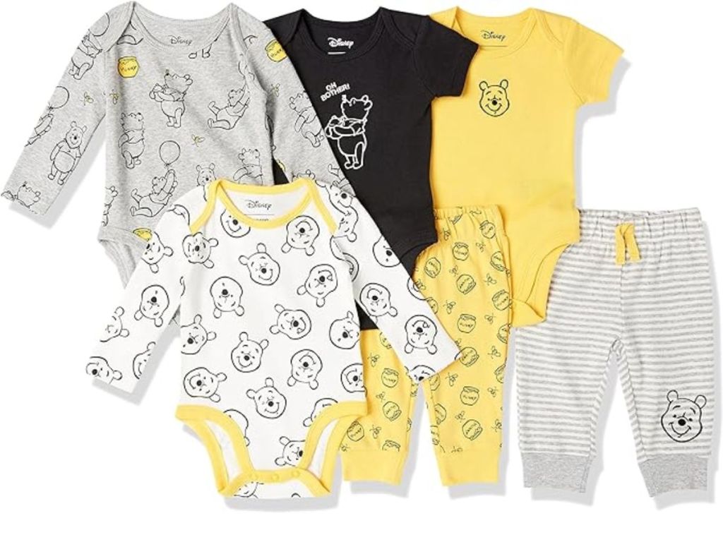 image of Disney Winnie the Pooh baby 6 piece outfits