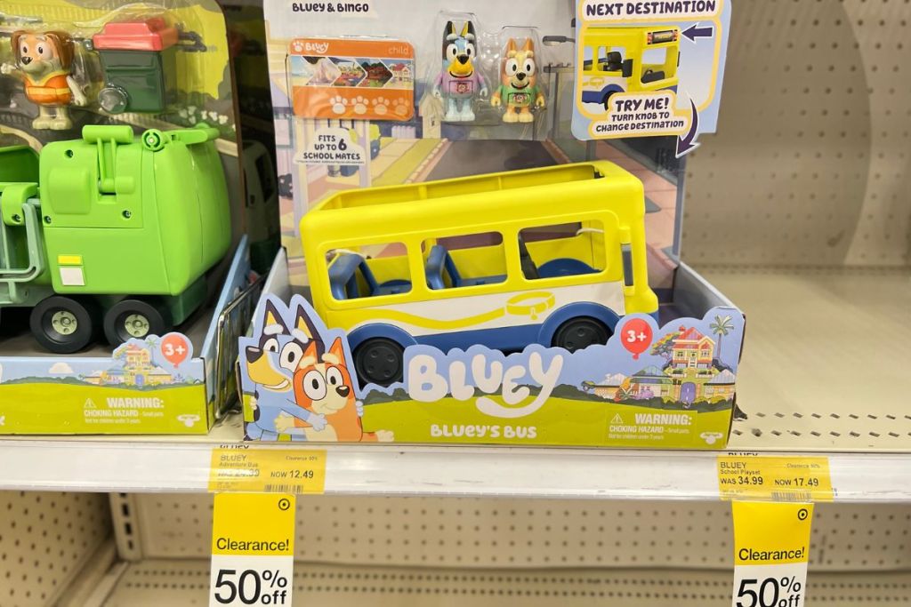 Bluey Adventure Bus on store shelf