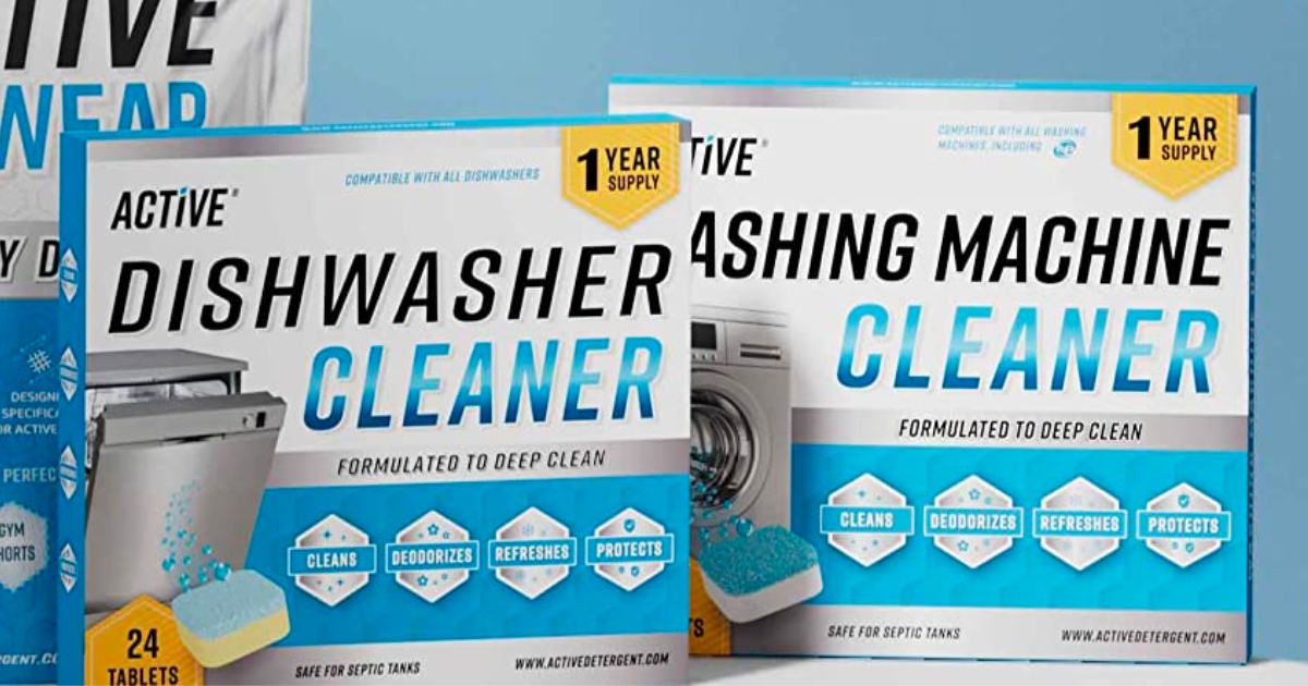 active dishwasher and washing machine cleaners