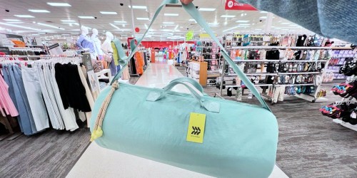 Target’s Popular Duffel Bag on Clearance for $34 (Over $90 Less Than The lululemon Lookalike!)