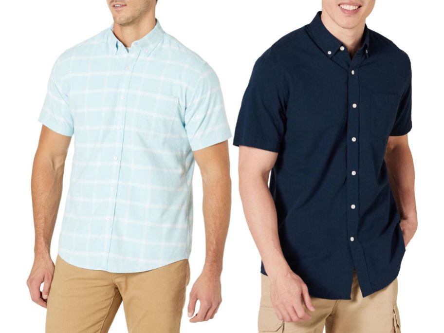 Amazon Essentials Men's Short-Sleeve Pocket Oxford Shirt
