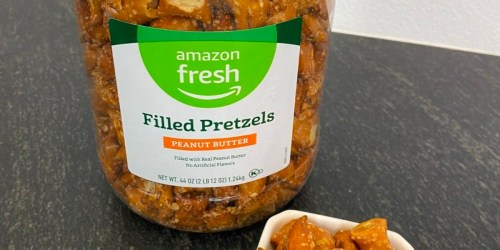 Amazon Fresh Peanut Butter-Filled Pretzels 44oz Jar Only $7.87 on Amazon