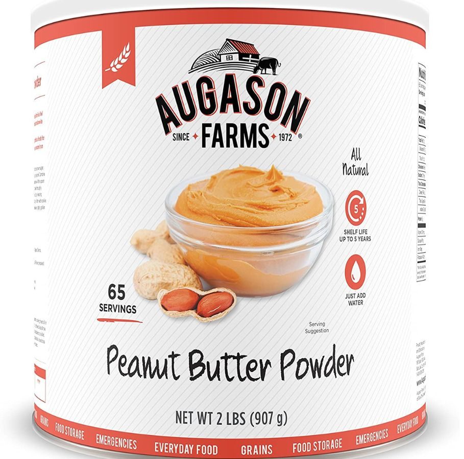 #10 can of Augason Farms Peanut Butter Powder