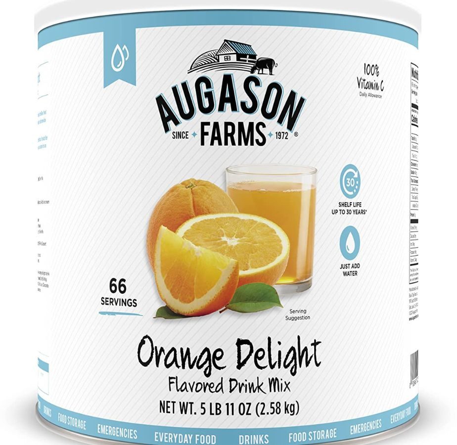 #10 can of Augason Farms Orange Delight