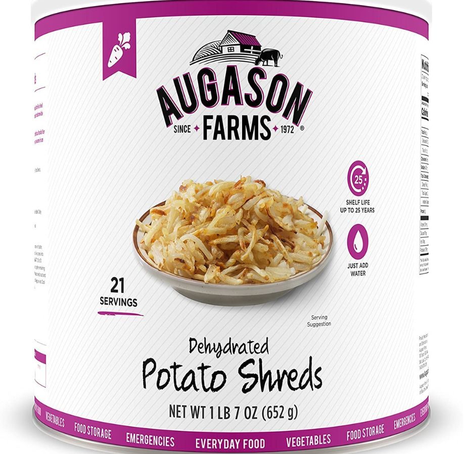 #10 can of Auguson Farms Potato Shreds