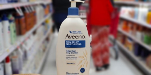 Aveeno Skin Relief Moisturizing Lotion 12oz Bottle Only $4.47 Shipped on Amazon | Great for Dry Winter Skin