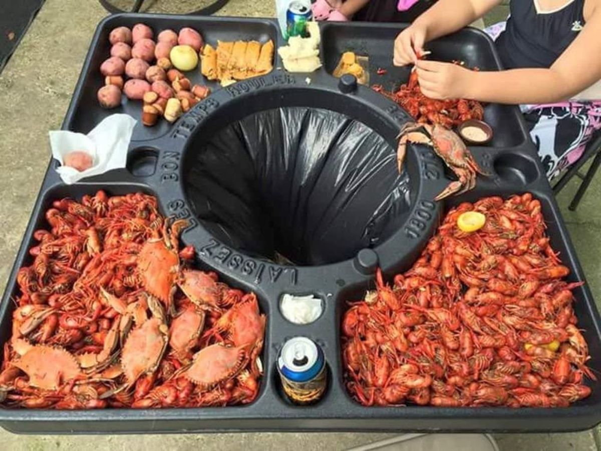 Host The Ultimate Cookout with this Crawfish Table from Amazon | Has Cupholders, Paper Towel Holders & More