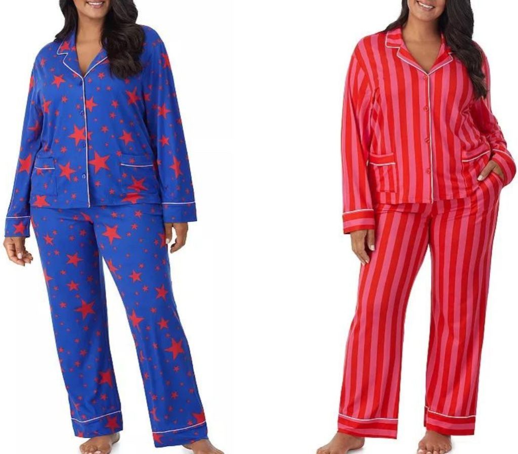 two women wearing Beauty Sleep Social Pajamas