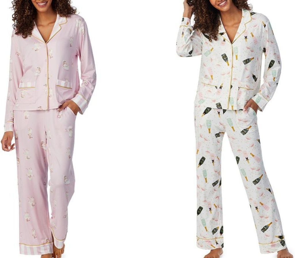 two women wearing Beauty Sleep Social Pajamas