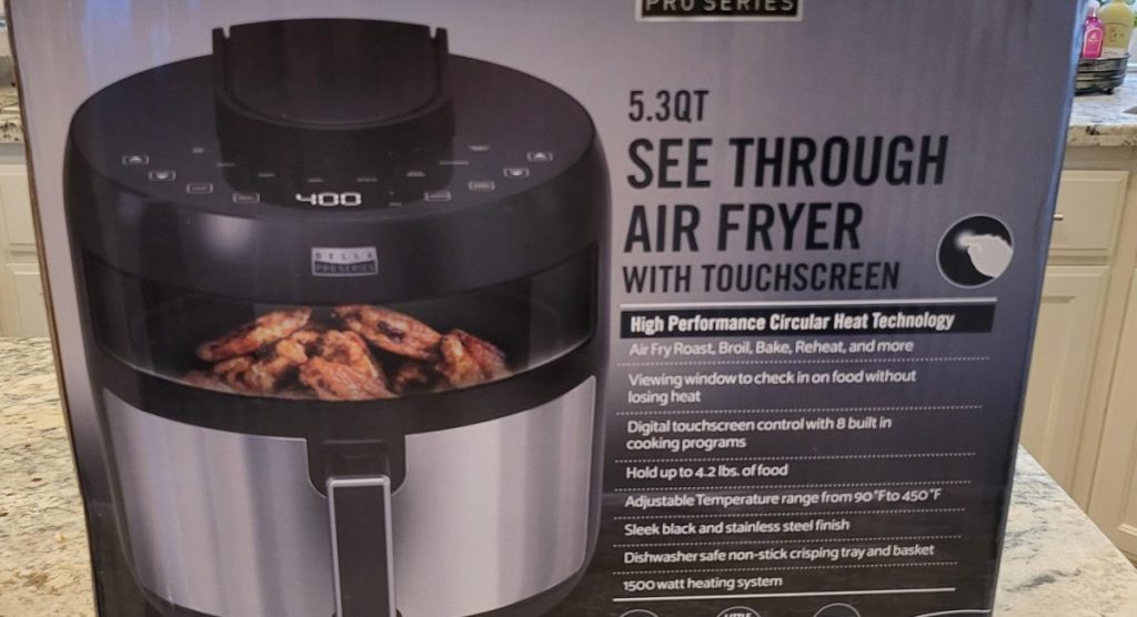 Bella Pro Series 5.3 Quart Digital Air Fryer with Viewing Window