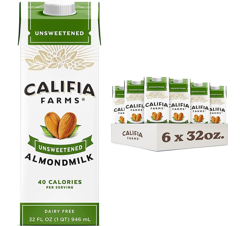 case of Califia Farms Unsweetened Almond Milk