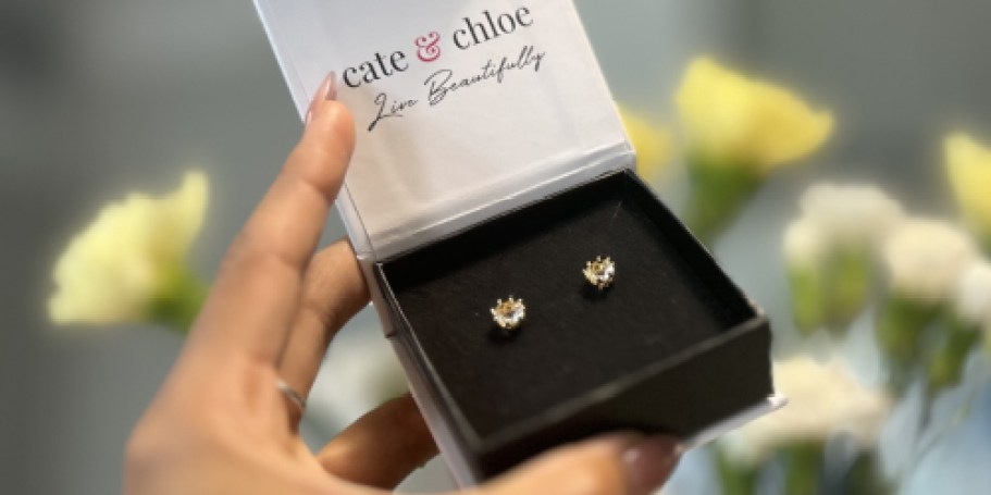 Cate & Chloe Swarovski Crystal Stud Earrings Only $18 Shipped (Reg. $119) | Perfect Gift Idea!