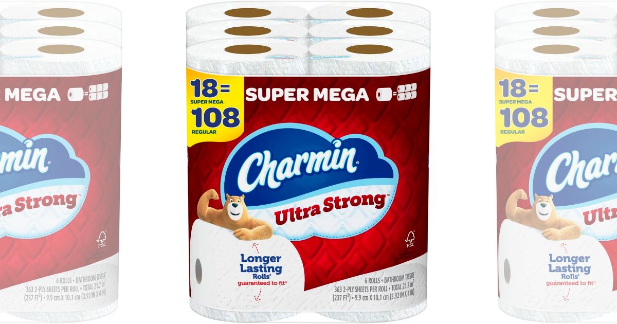 Charmin super mega rolls 18 rolls (3 6 roll packages)