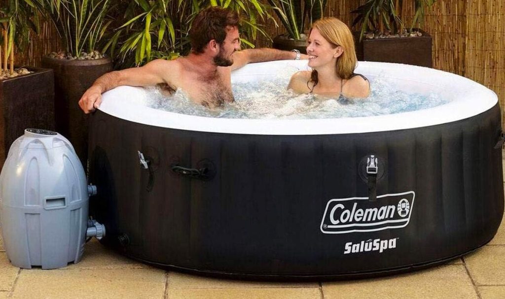 Coleman 4 Person 60 Jet Outdoor Inflatable Hot Tub