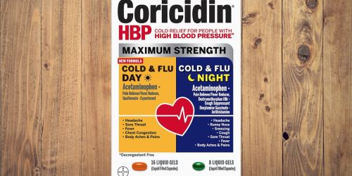 Coricidin HBP Cold & Flu Liquid Gels 24-Count Only $5 Shipped on Amazon (Safe for High Blood Pressure)