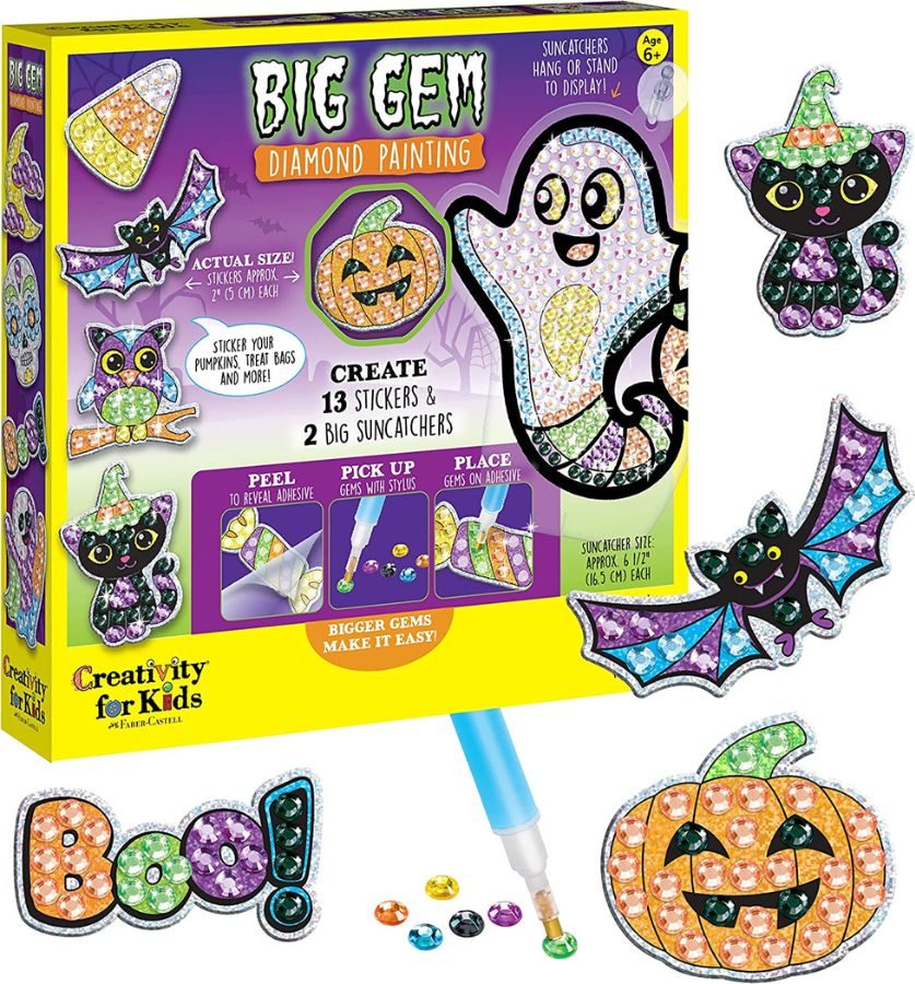 Creativity for Kids Big Gem Diamond Painting Kit - Halloween Stickers and Suncatchers