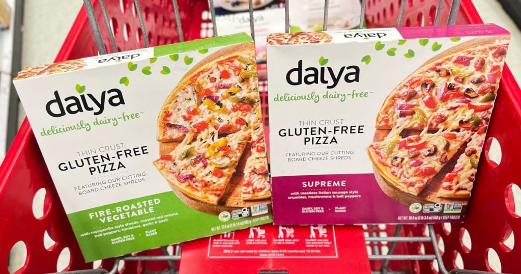 Daiya Dairy-Free frozen pizza roasted veggies and supreme