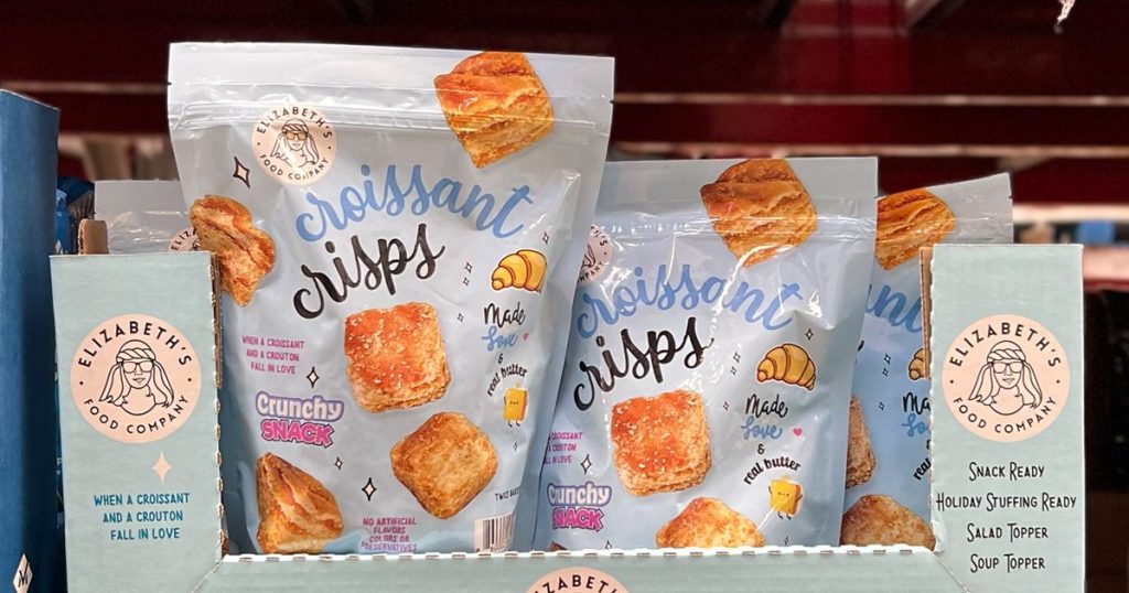 Elizabeth's Food Company Croissant Crisps on shelves