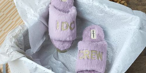 Dearfoams Bridal Slippers ONLY $12 Shipped Per Pair | Fun & Affordable Bridesmaid Gifts