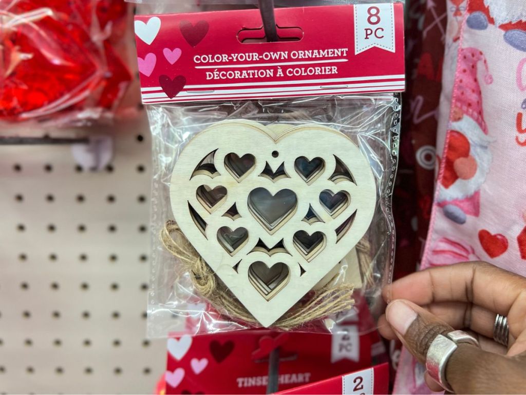 Dollar Store Valentine's Color Your Own Ornament