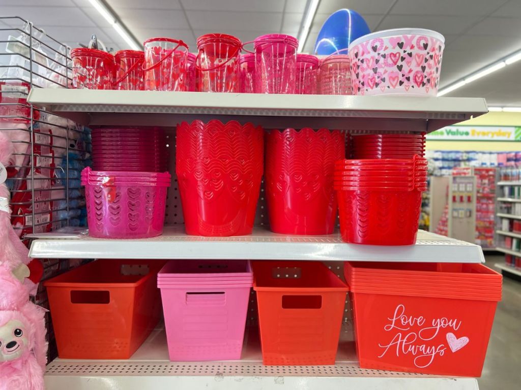 Dollar Store Valentine's Containers