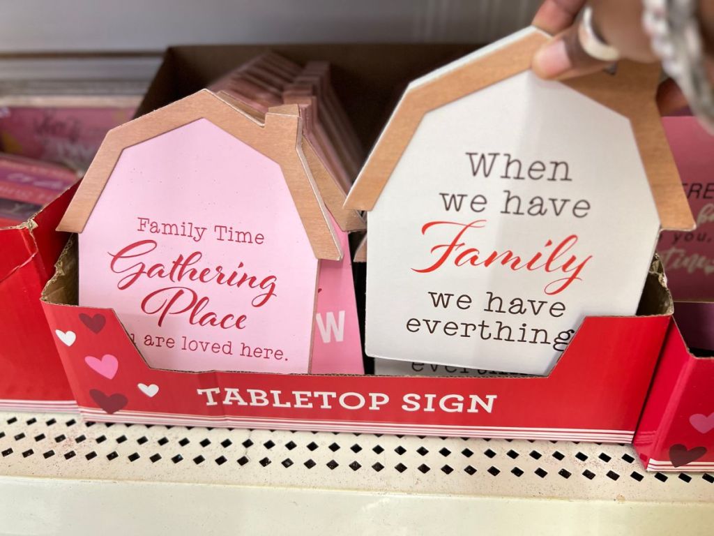 Dollar Store Valentine's Day Tabletop Sign