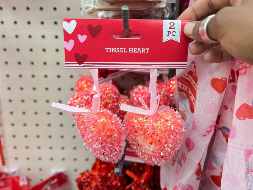 Dollar Store Valentine's Tinsel Heart