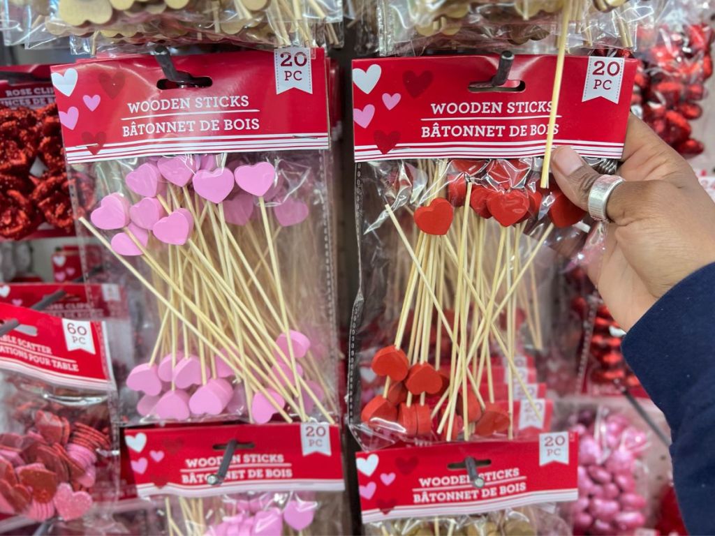 Dollar Store Valentine's Wooden Sticks