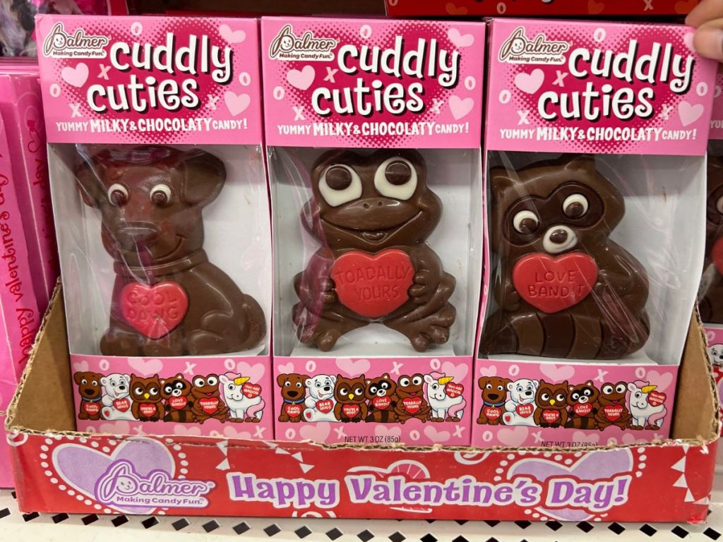 Dollar Store Valentine's cuddly cuties chocolate