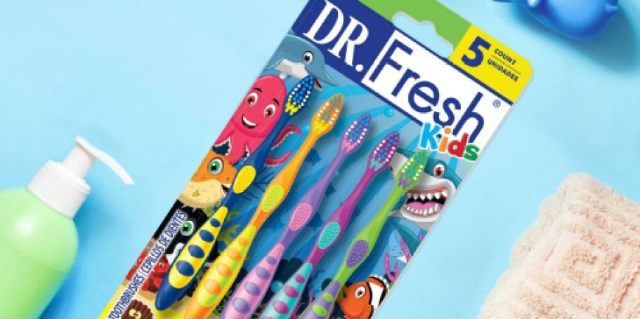 Dr. Fresh Kids Toothbrush 5-Pack ONLY $1 on Walmart.com (Just 20¢ Each)