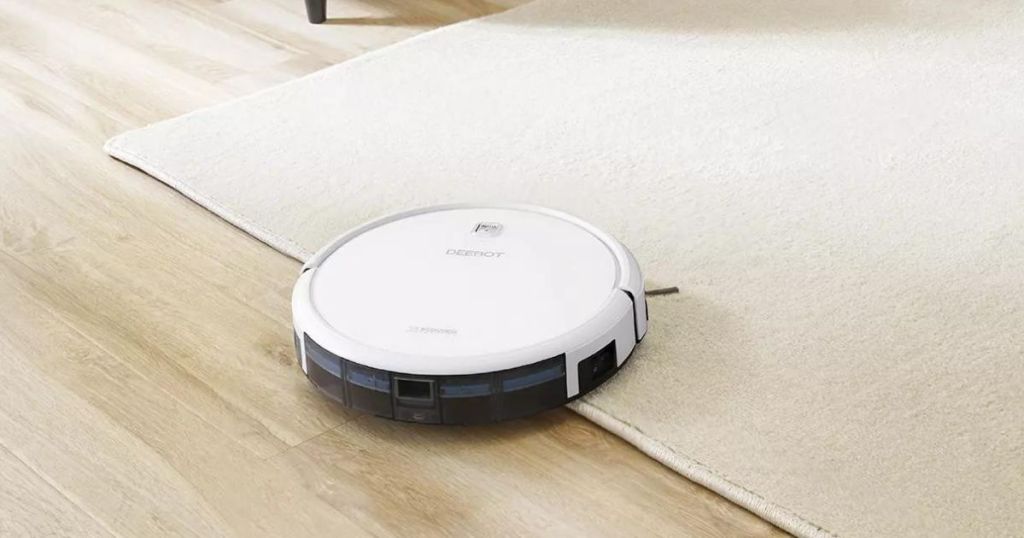 Robot vacuum on a rug